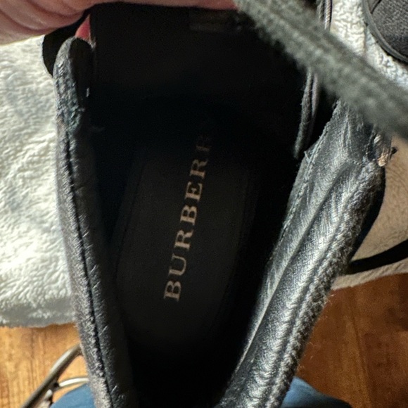 Mens Leather Burberry high tops size 44 - Picture 1 of 9